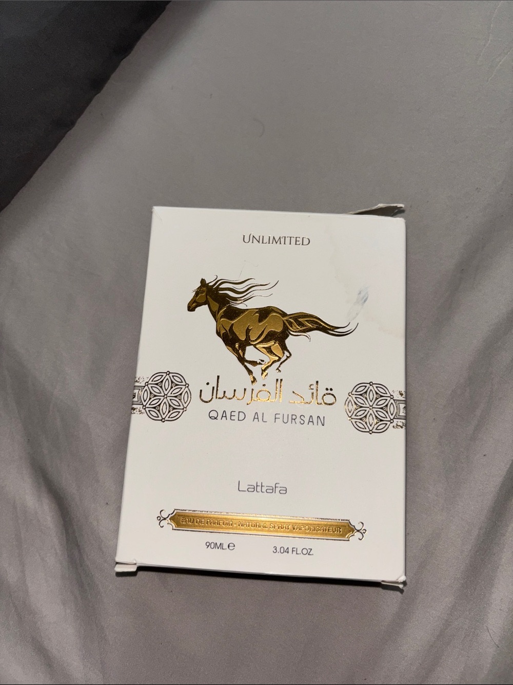 Lattafa Qaed Al Fursan White and Gold Perfume